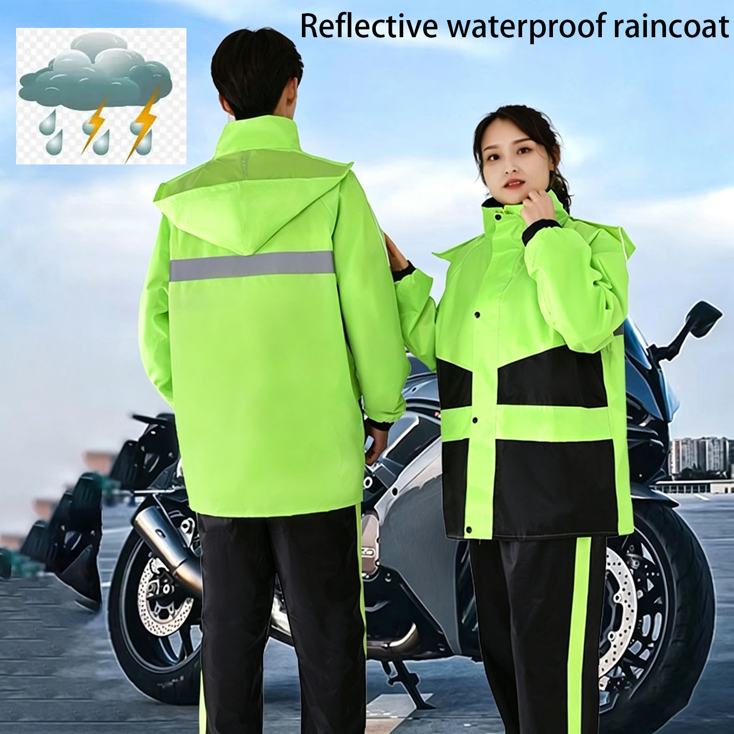 Motorcycle Gear For Woman - Motorcycle Raincoat Suits Men Women Waterproof