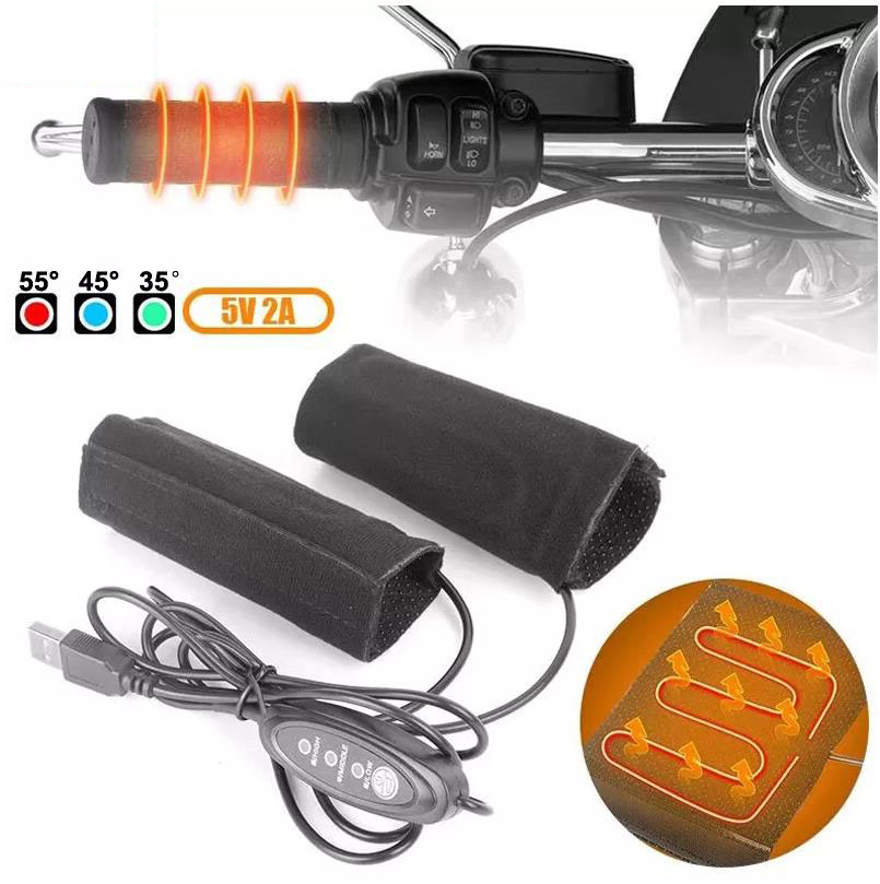 Handlebar Grip Heated - 5V 2A Motorcycle Heated Handgrips 3