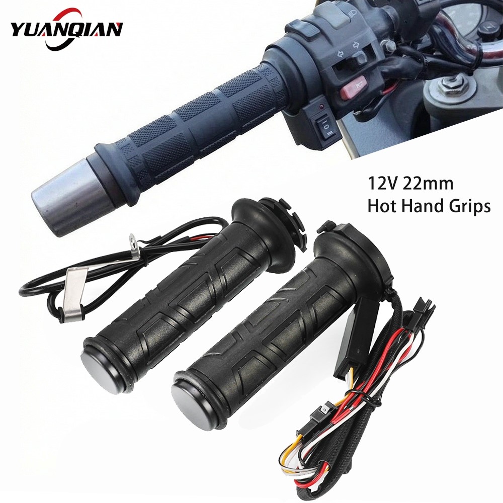 Handlebar Grip Heated - 12V 22mm Hot Hand Grips Heated