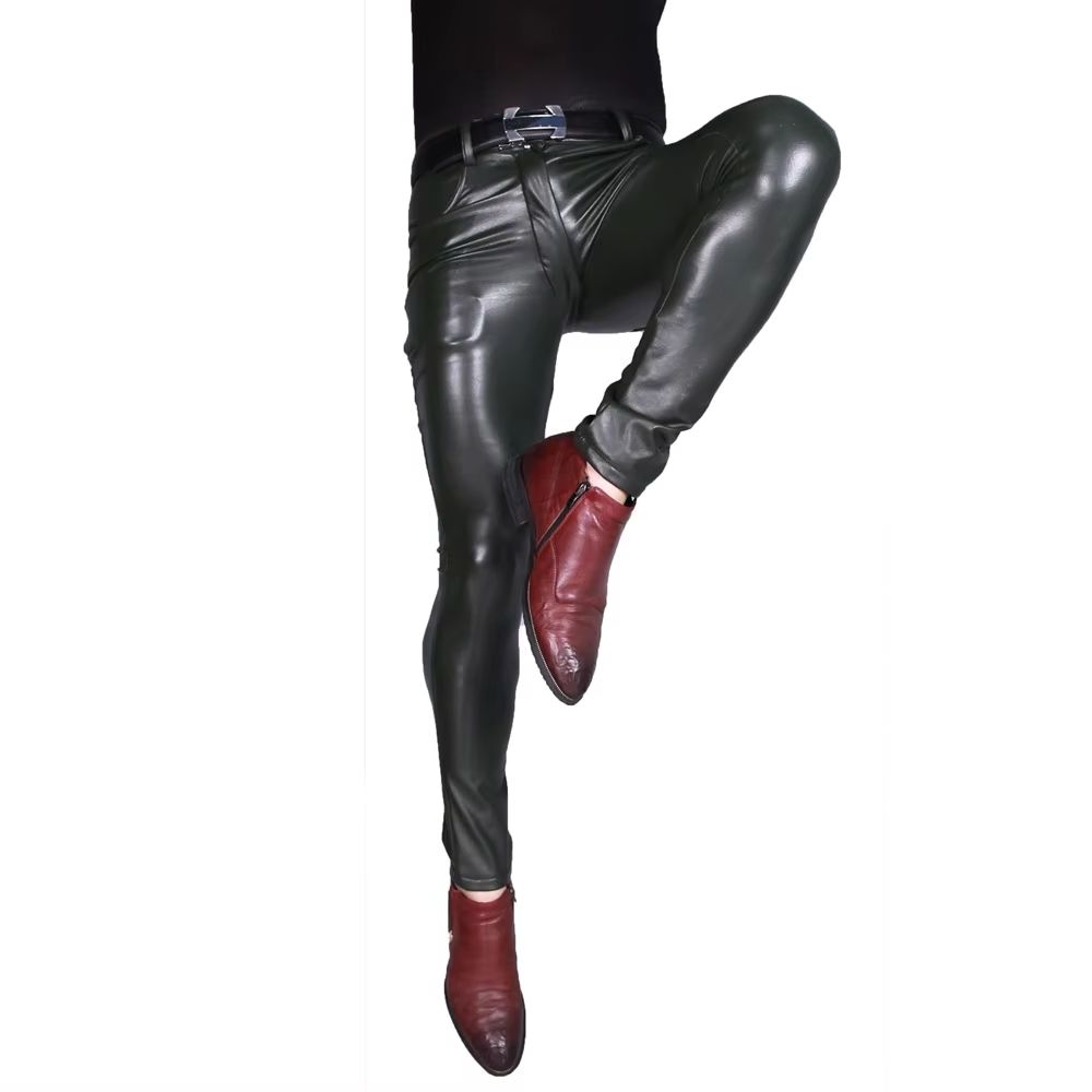 Mens Punk PU Faux Leather Trou - đánh giá và giá Motorcycle Gear Mens
